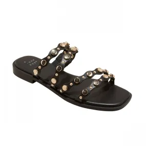 A New Day Womens Sharon Stud Slide Sandals 89998585 Black 8.5M