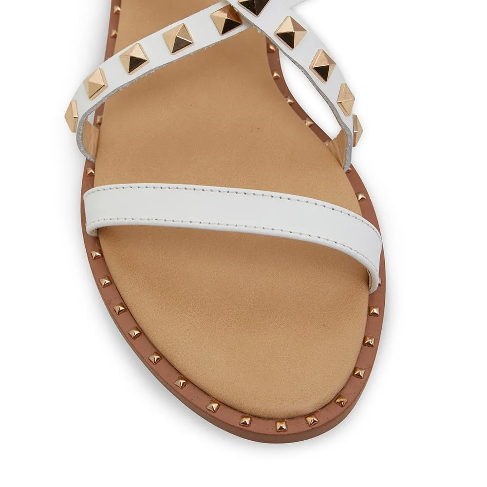 Berry Sandal in White  Leather