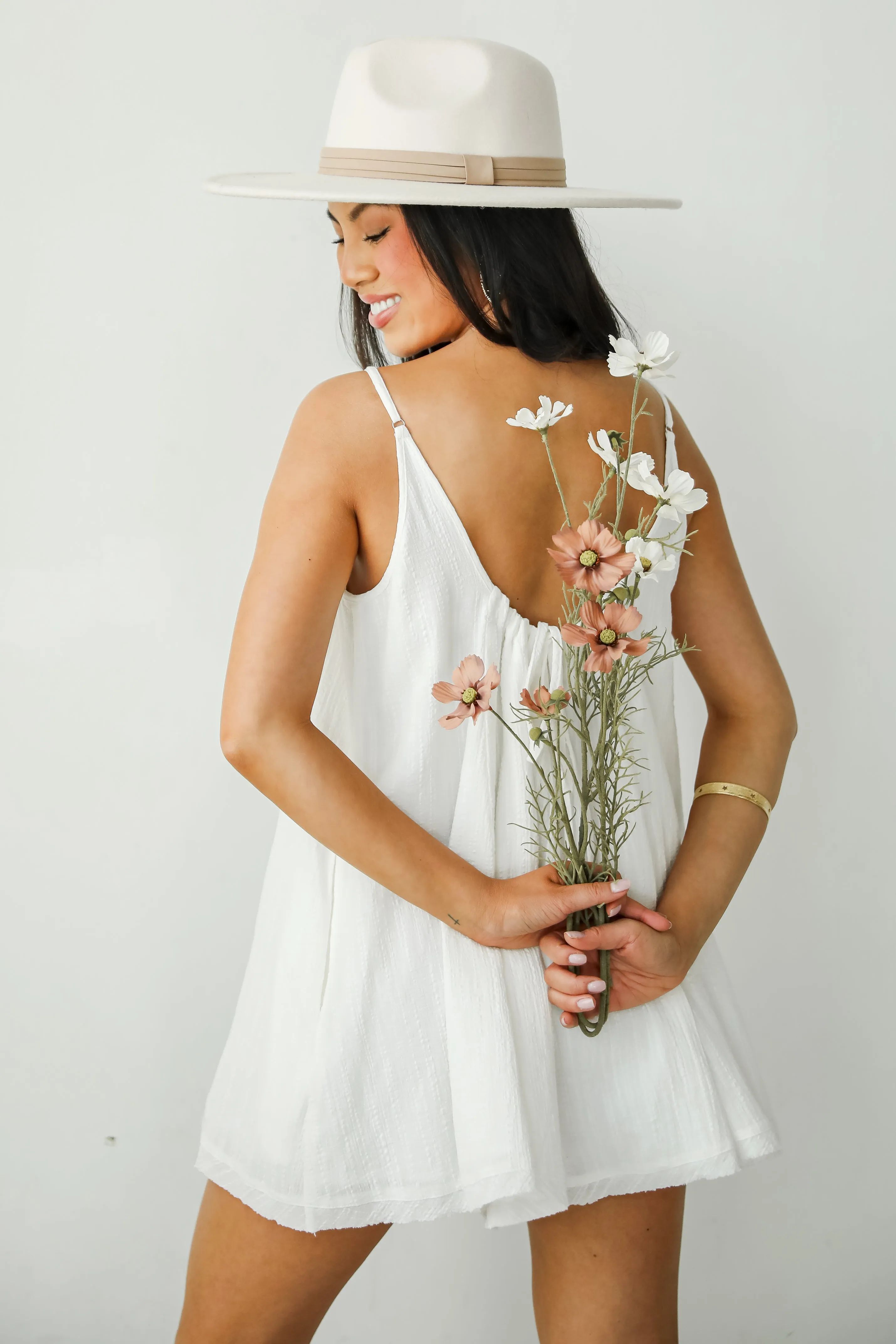 Breezy Venture White Romper