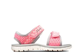 Clarks Surfing Tide Girls Pink Combi Sandal