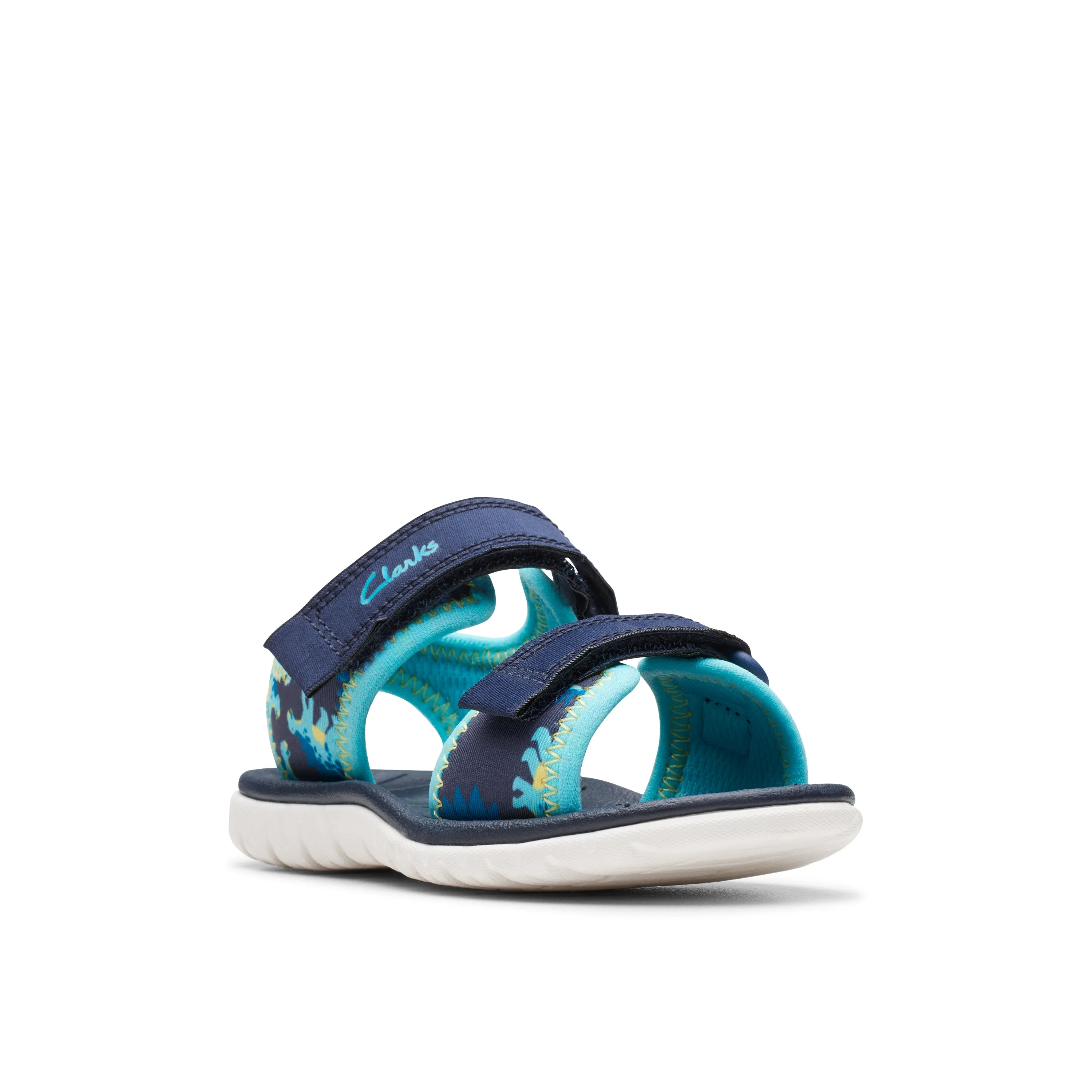 Clarks Surfing Tide T Boys Navy Dinosaur Water Friendly Sandal