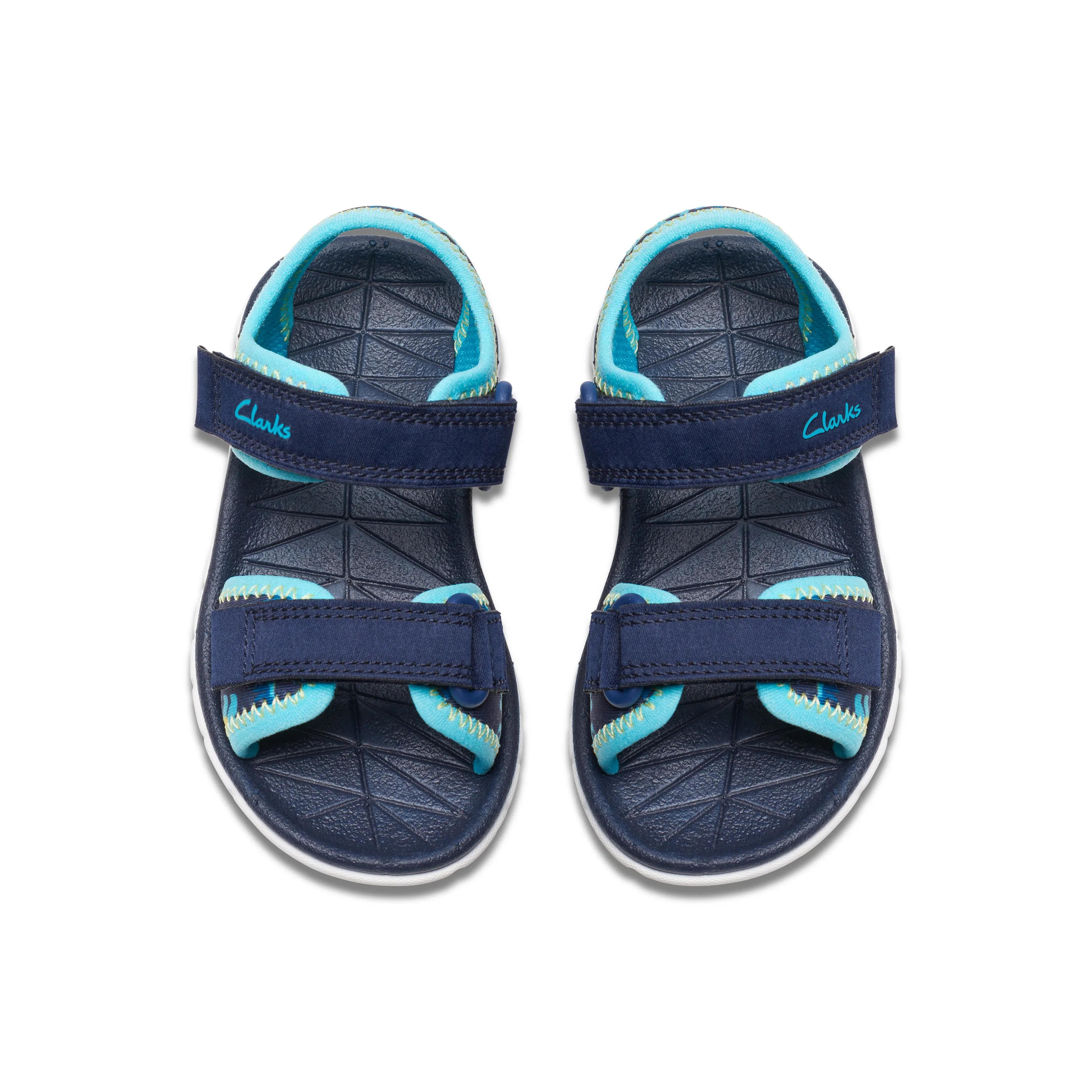 Clarks Surfing Tide T Boys Navy Dinosaur Water Friendly Sandal