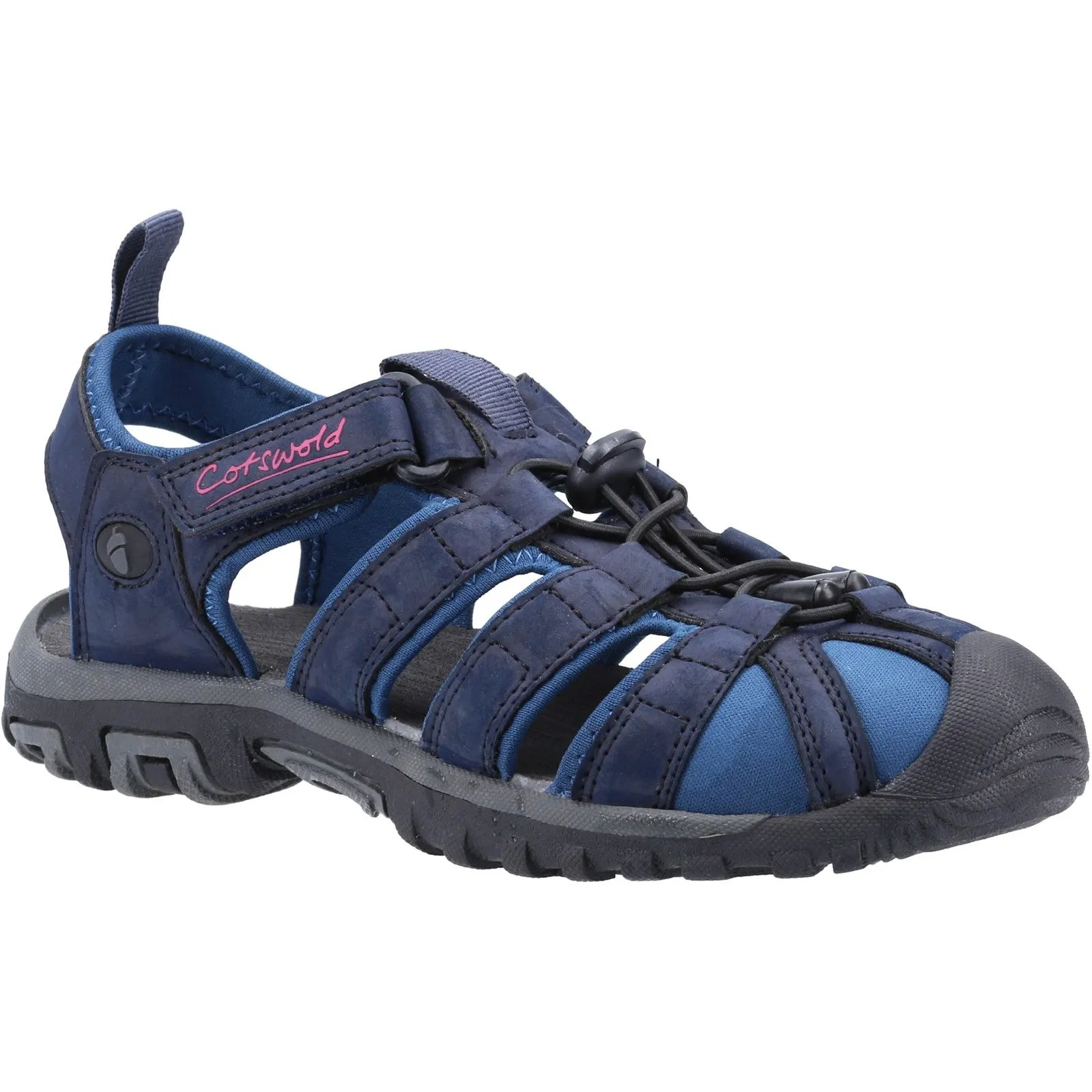 Colesbourne Recycled Sandals Navy/Fuchsia