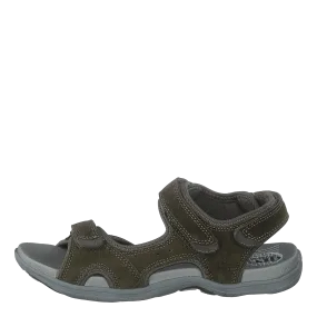 Corsica Sandal W. Velcro Strap Olive