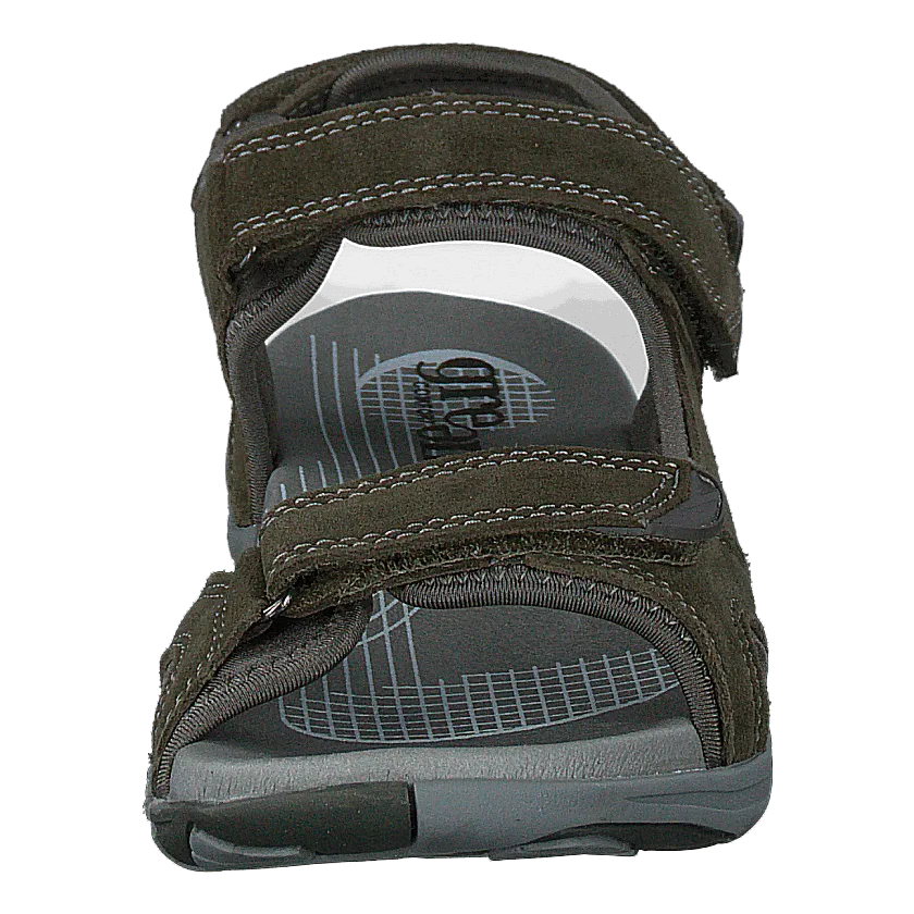 Corsica Sandal W. Velcro Strap Olive