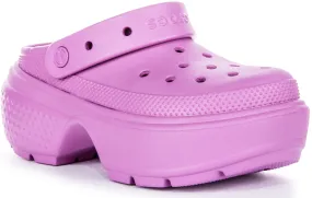 Crocs Stomp Clog In Pink Platforms