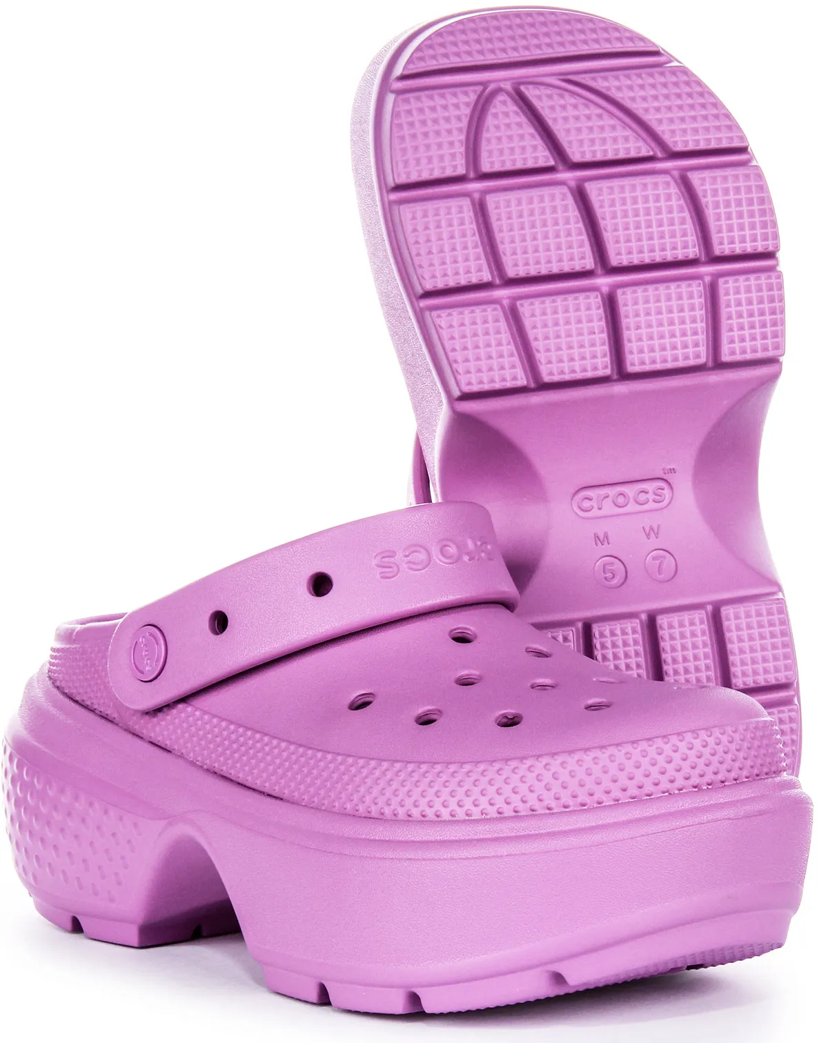 Crocs Stomp Clog In Pink Platforms