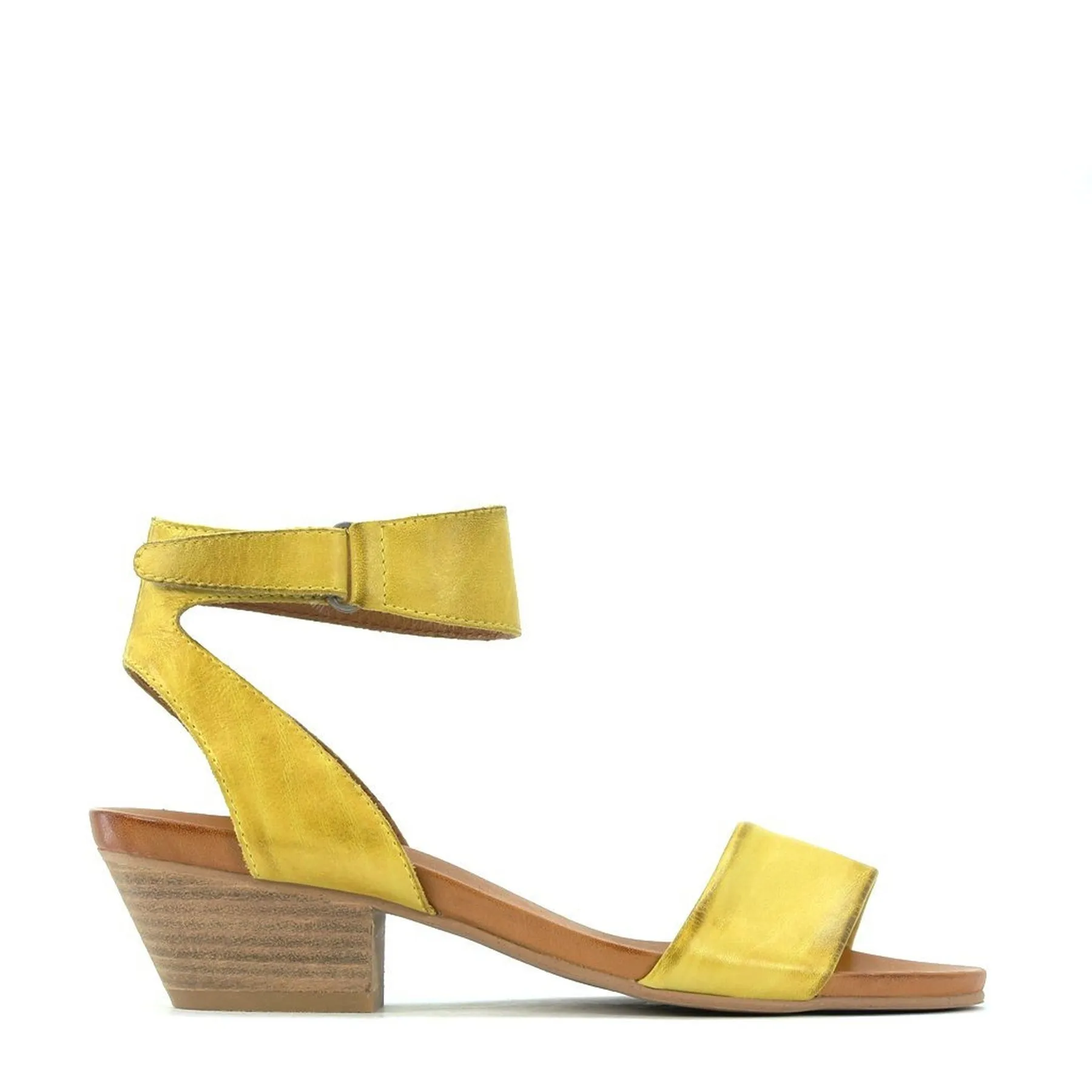 CUBO WOODEN STACK HEEL SANDALS LEATHER