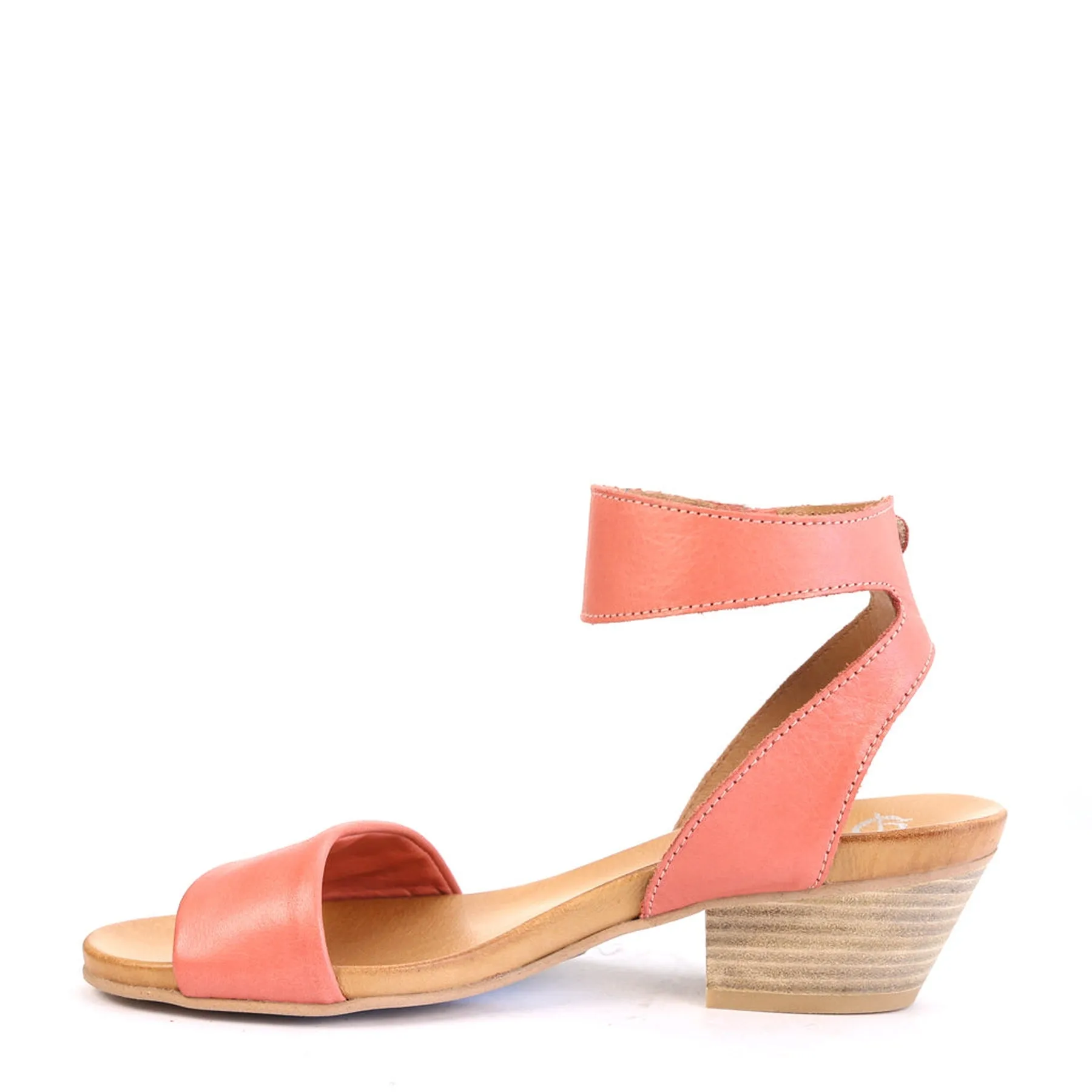 CUBO WOODEN STACK HEEL SANDALS LEATHER