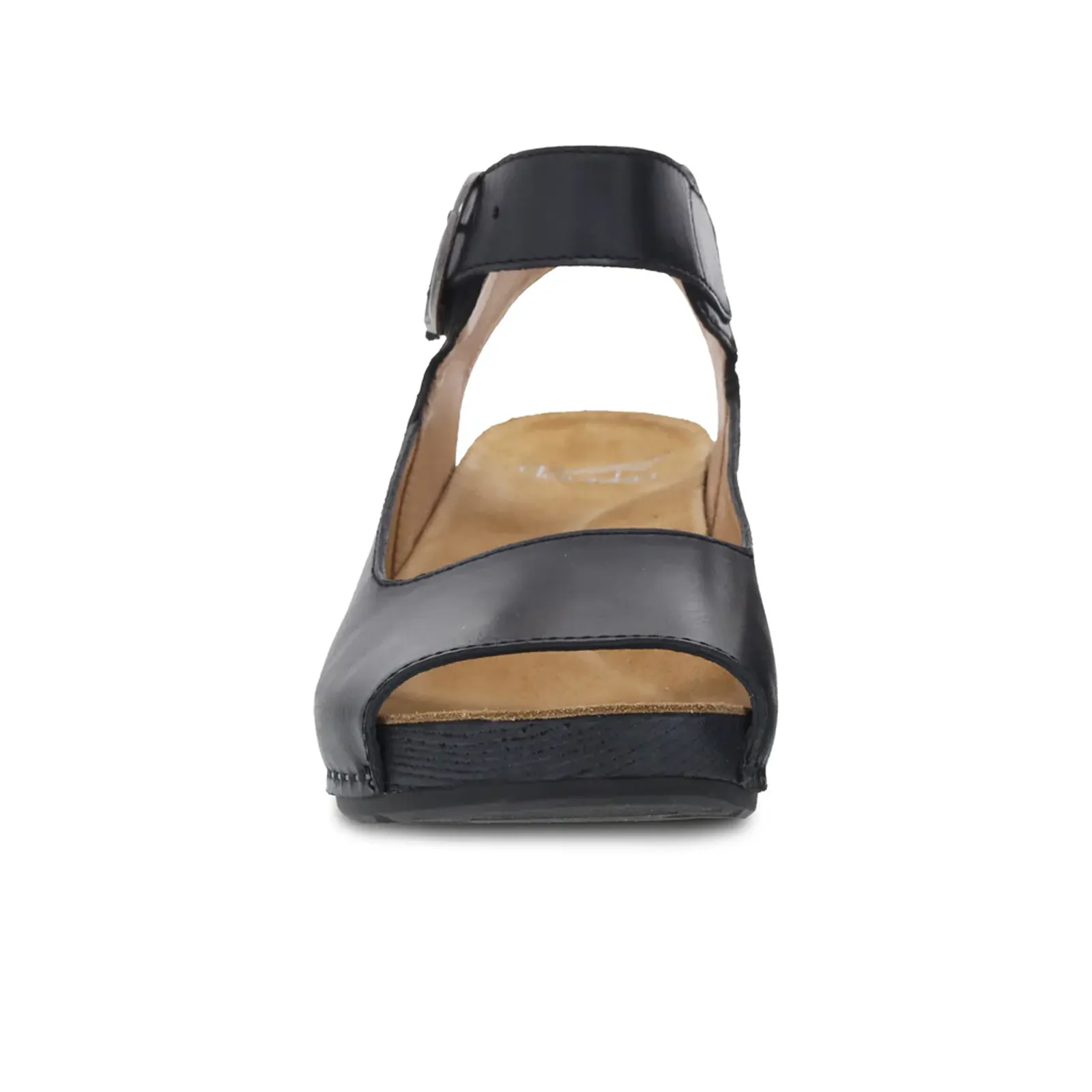 Dansko Tiana Wedge Sandal (Women) - Black Burnished Calf