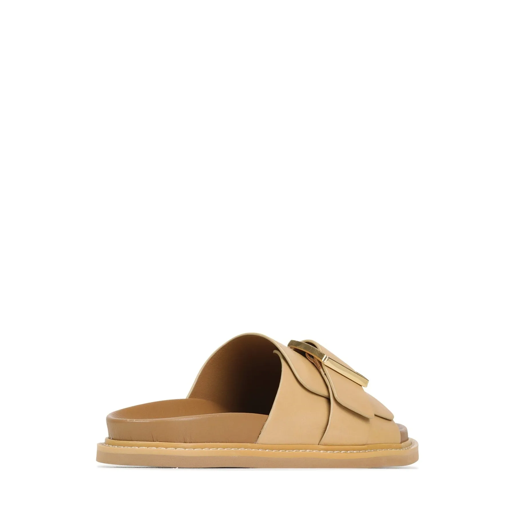 DEDE LEATHER SLIDE SANDALS