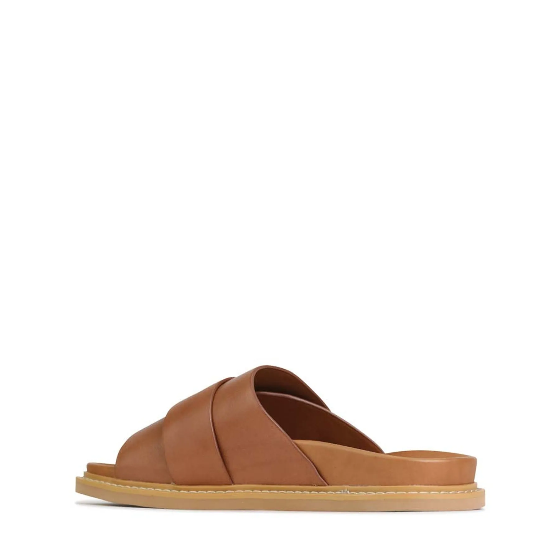 DEDE LEATHER SLIDE SANDALS