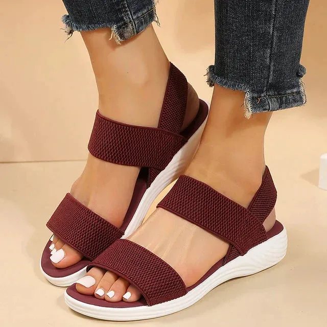 Elastic wedge sandals - 2024 Collection