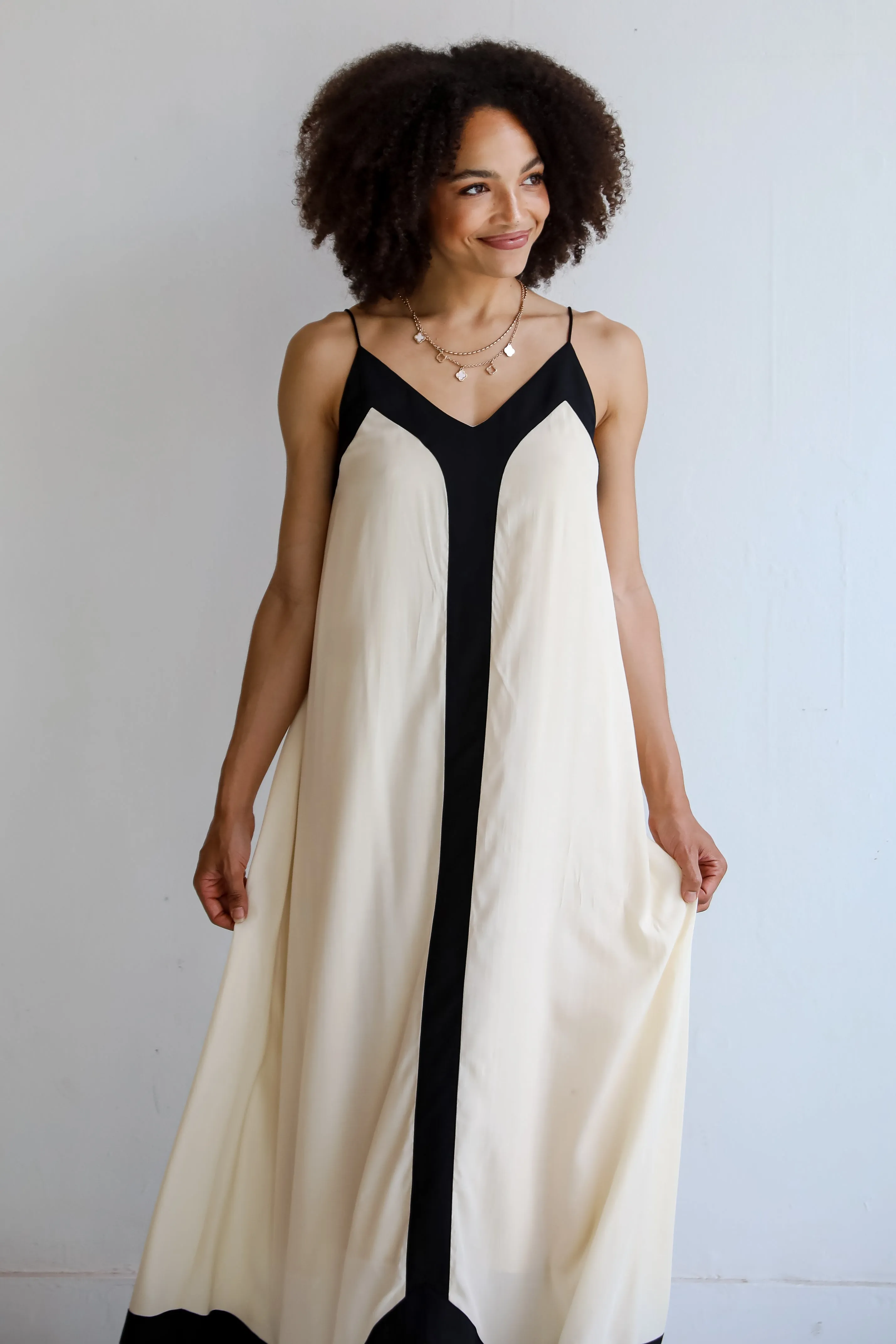 Gorgeous Stance Cream Maxi Dress