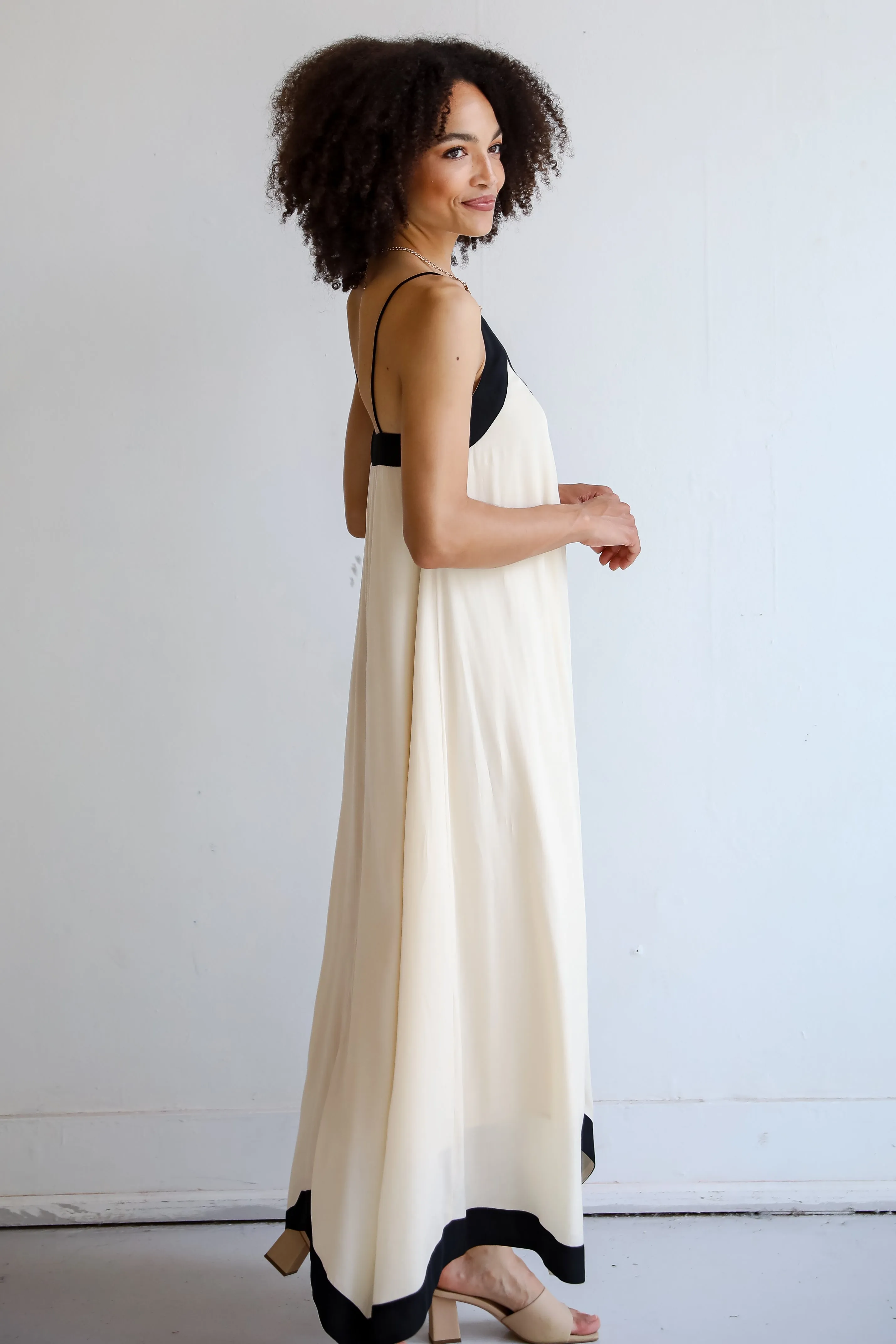 Gorgeous Stance Cream Maxi Dress