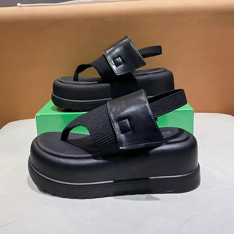 Joskaa 2024 New Chunky Flat Sandals