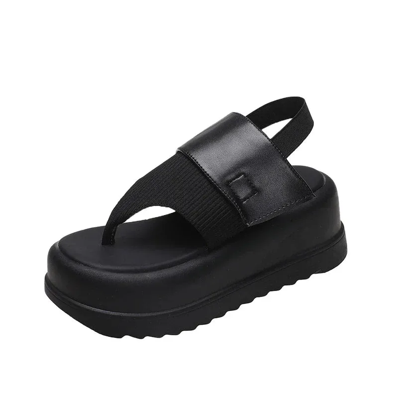 Joskaa 2024 New Chunky Flat Sandals