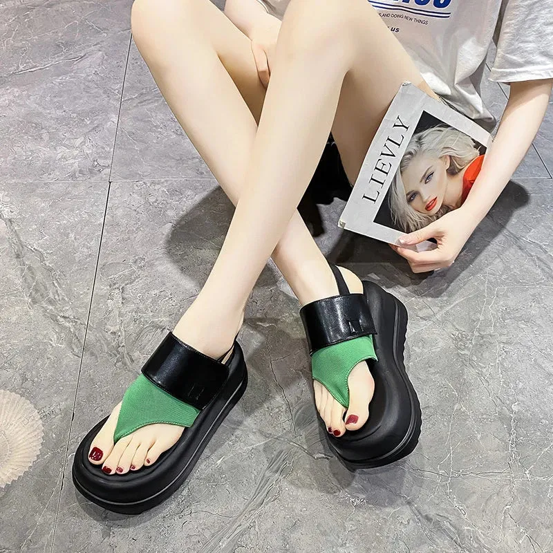 Joskaa 2024 New Chunky Flat Sandals