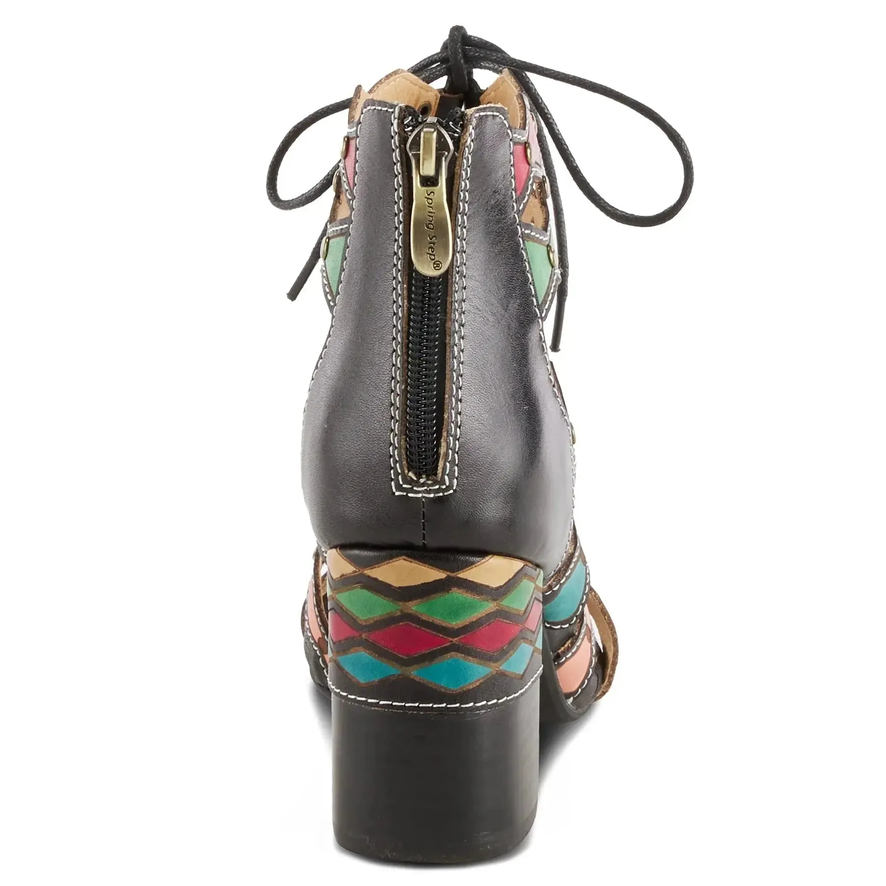 L'ARTISTE ARTDECO SANDALS - BLACK MULTI LEATHER