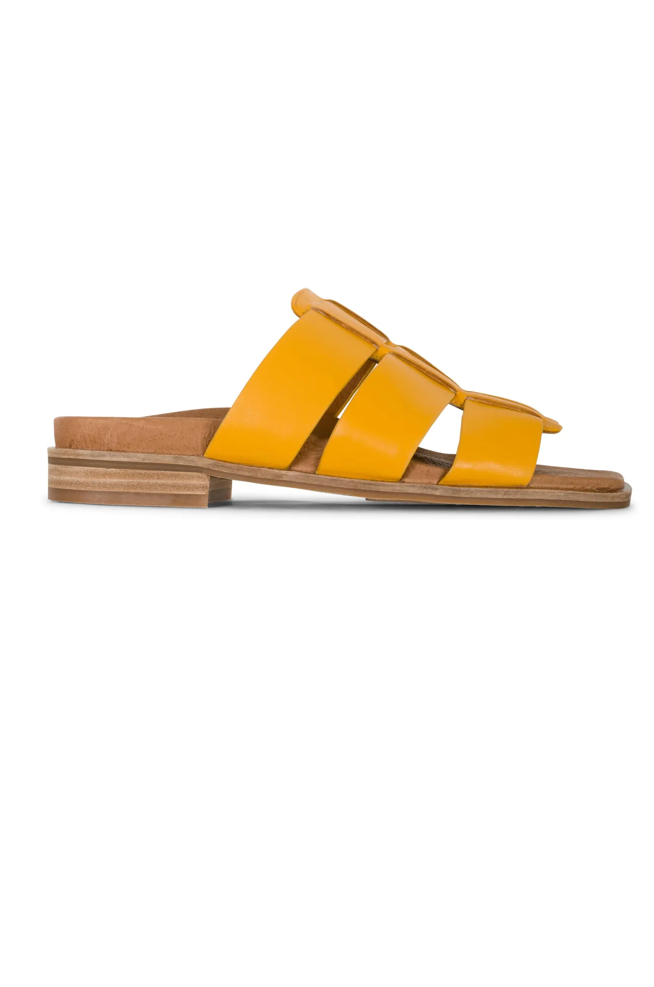 Leather Slip on Slide | SUNBURST | HONEY TT