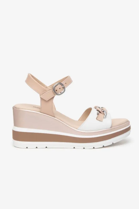 Leather Wedge Sandal