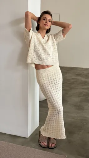 LYLA CROCHET SET - ECRU