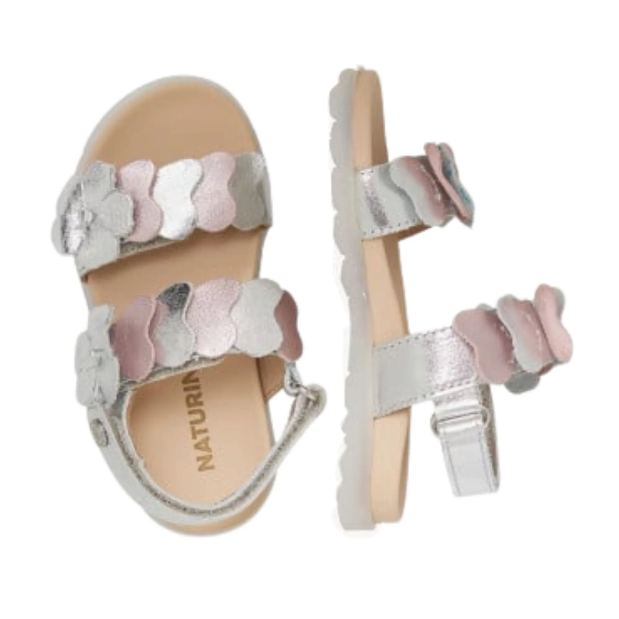 Naturino Elsa Silver Sandals