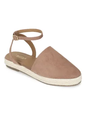 Nude Micro Flat Espadrille Sandals