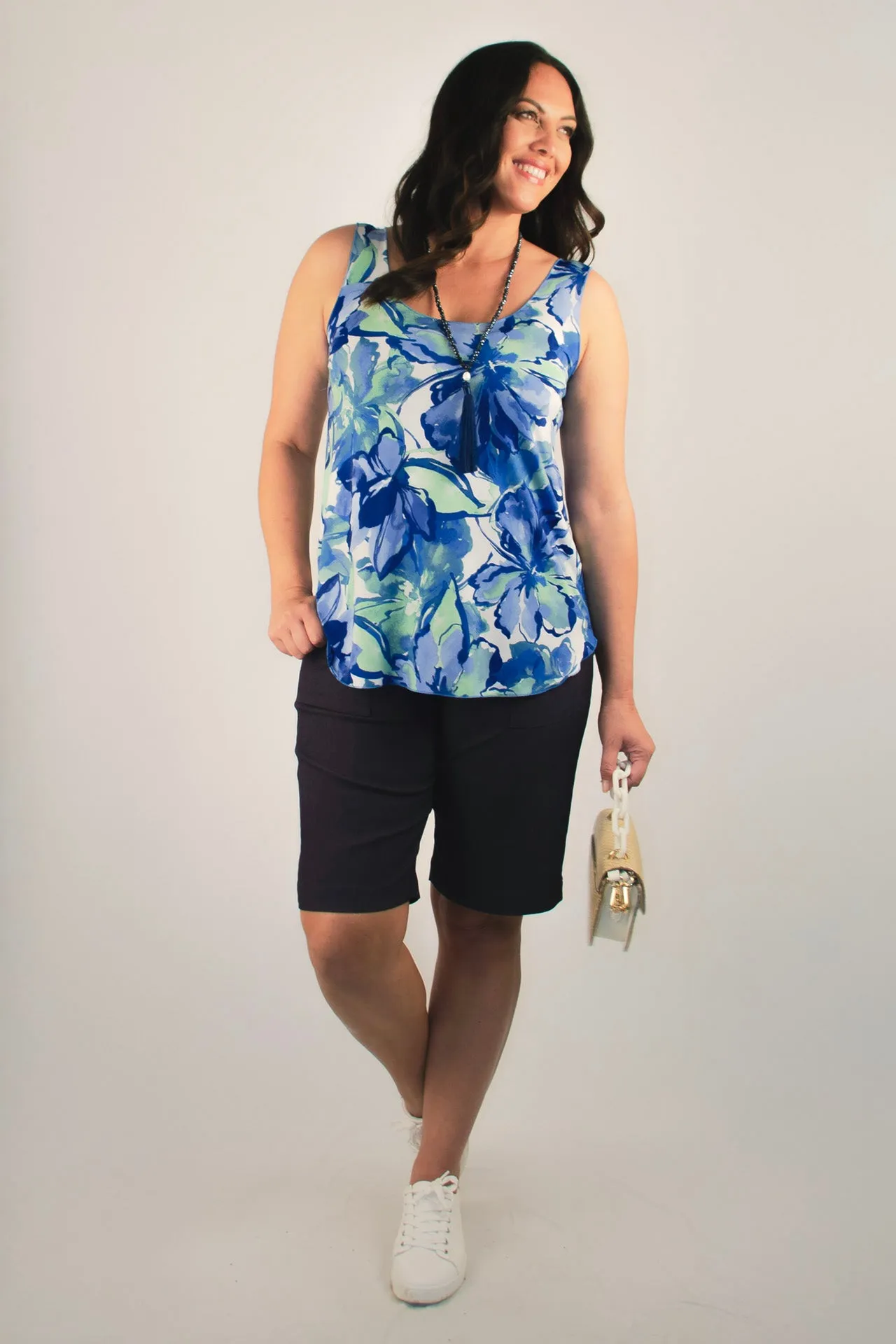 Pacific Print Jersey Singlet Top