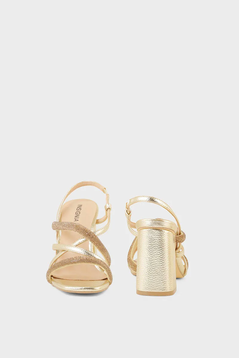 Party Wear Sandal I23729-Golden