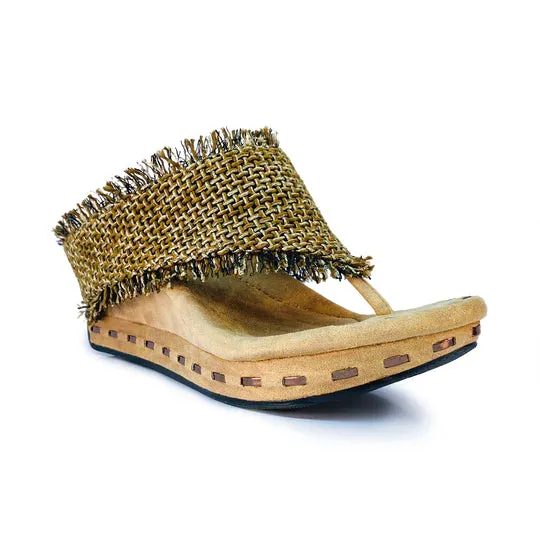 Reversible Sandals With Soft Frayed Edging