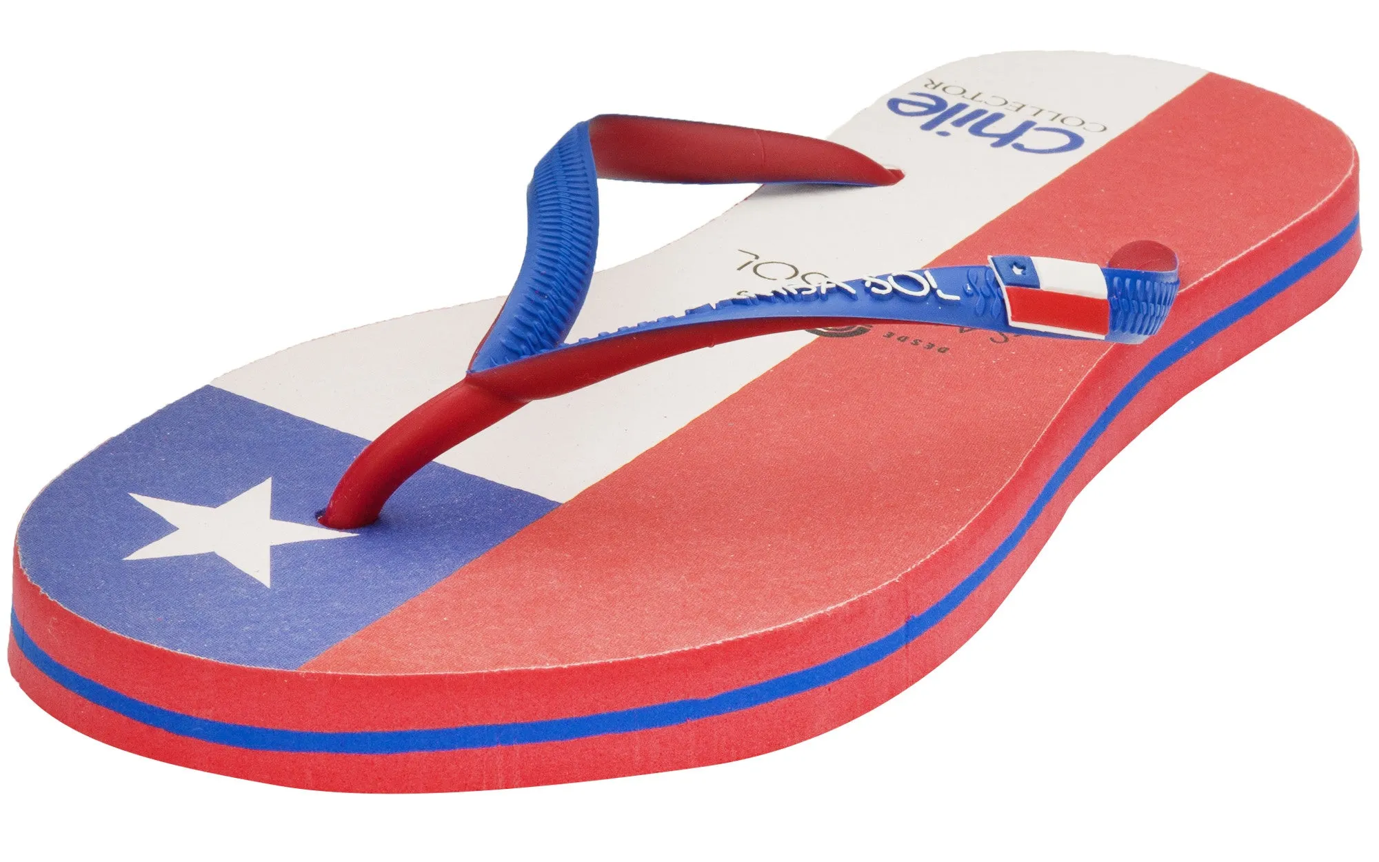 Samba Sol Women's Countries Collection Flip Flops - Chile