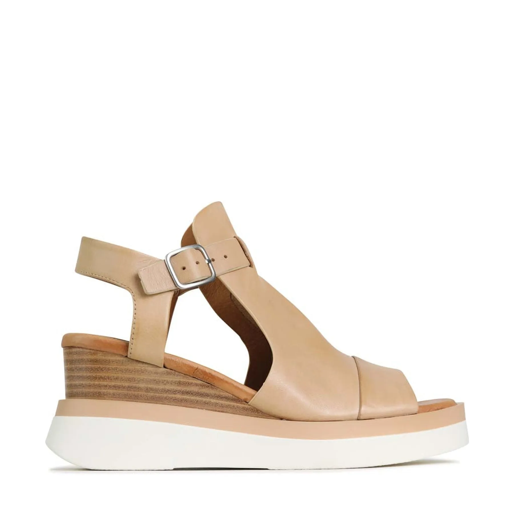 SASILIA LEATHER WEDGE HEEL SANDALS