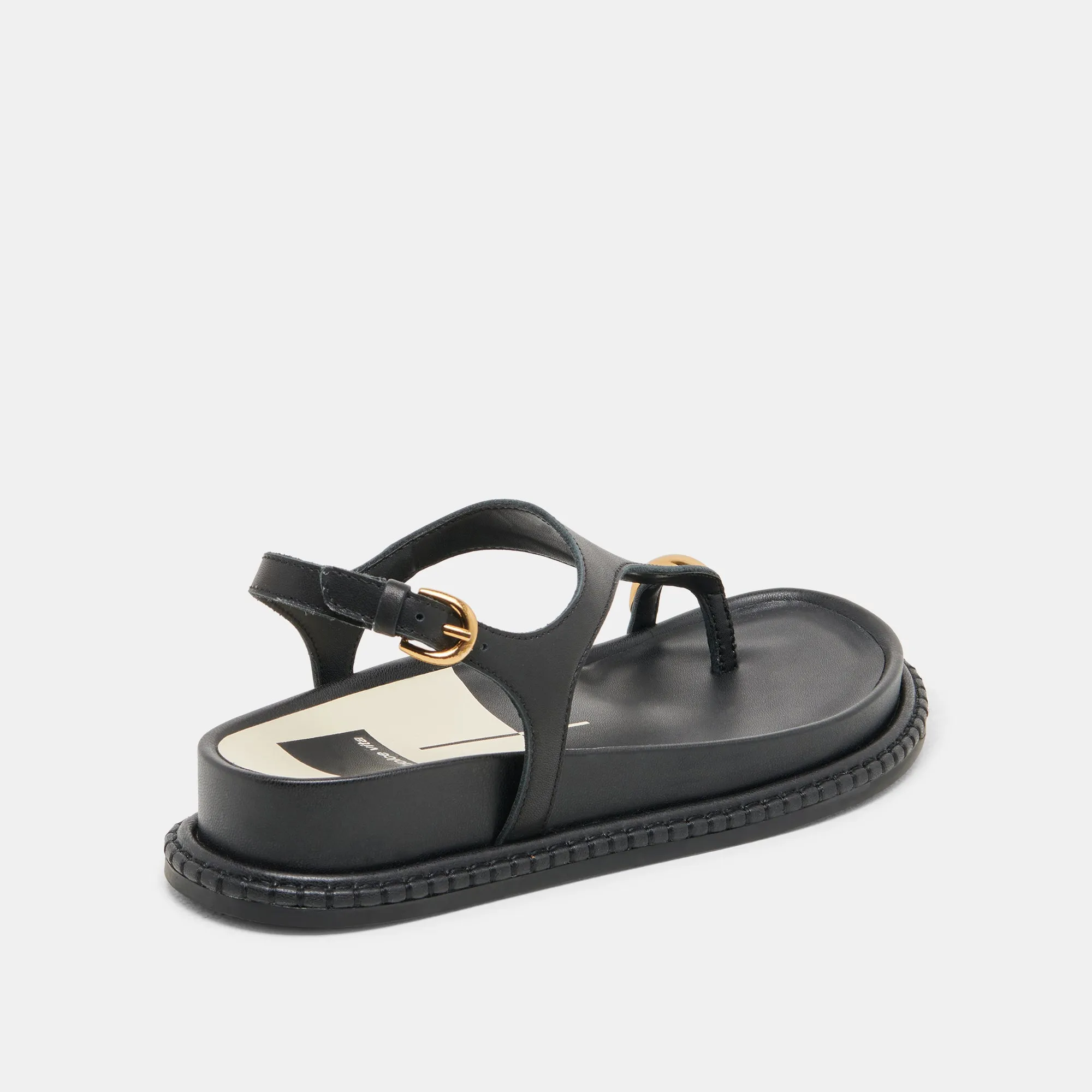 STEFAN SANDALS BLACK LEATHER