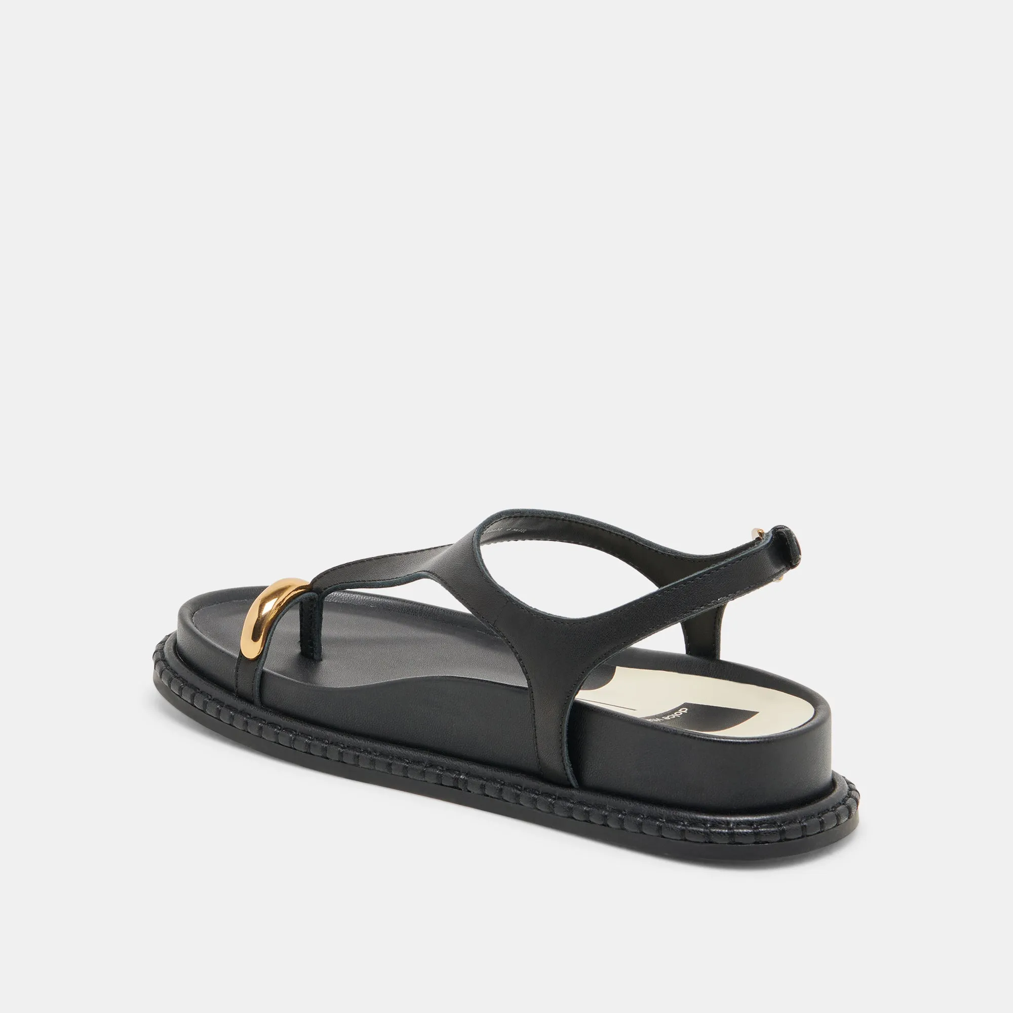 STEFAN SANDALS BLACK LEATHER