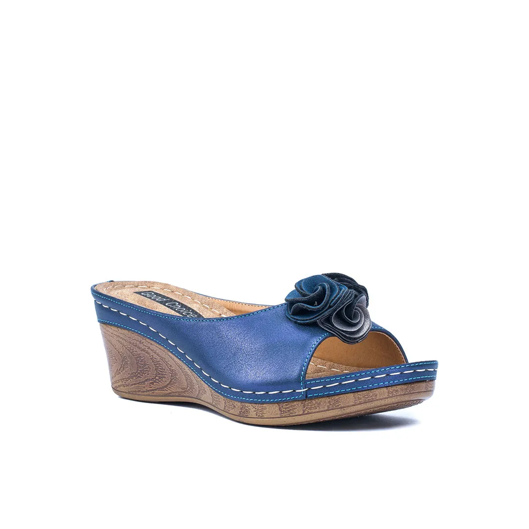 Sydney Navy Wedge Sandals