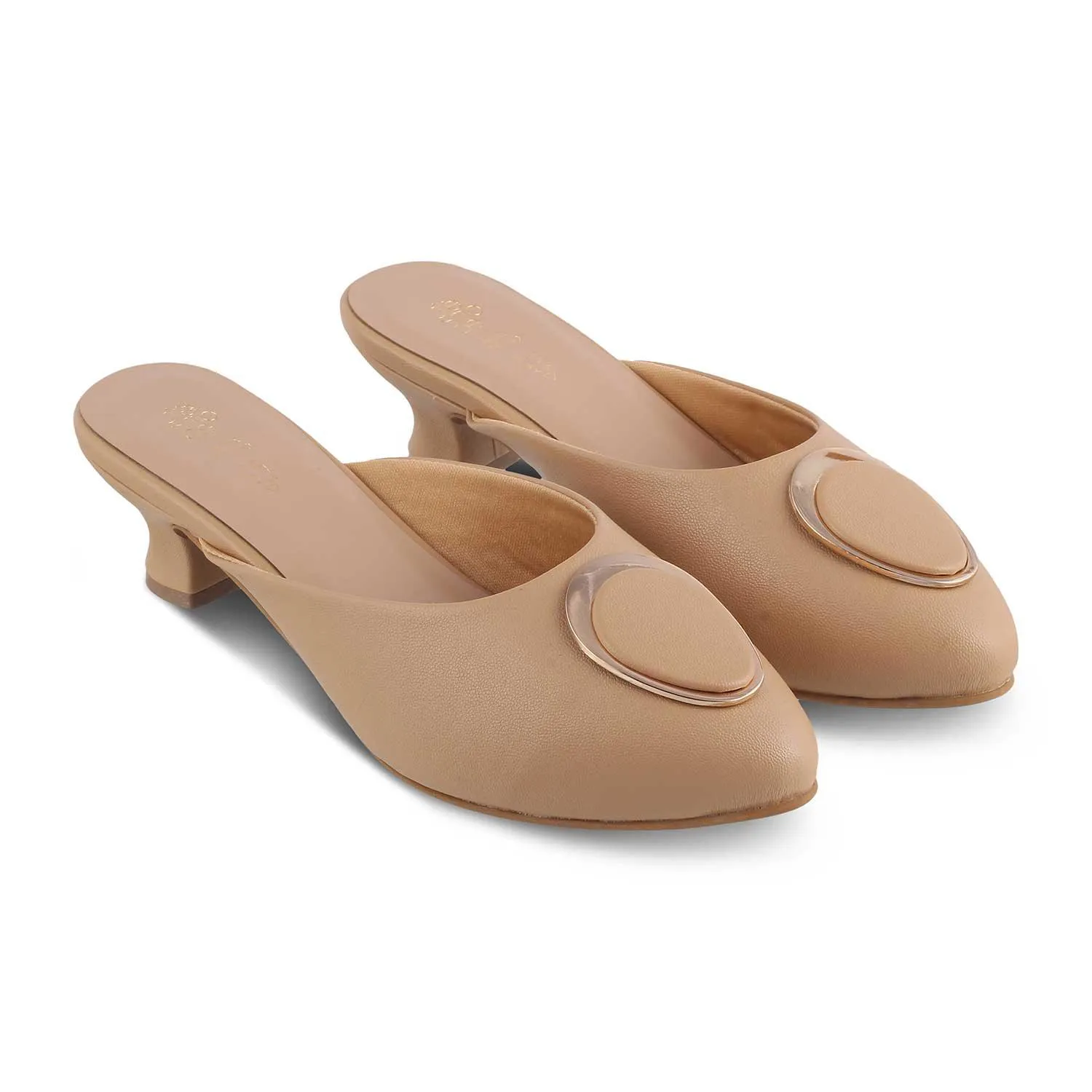 The Jelew Beige Women's Dress Mule Sandals Tresmode