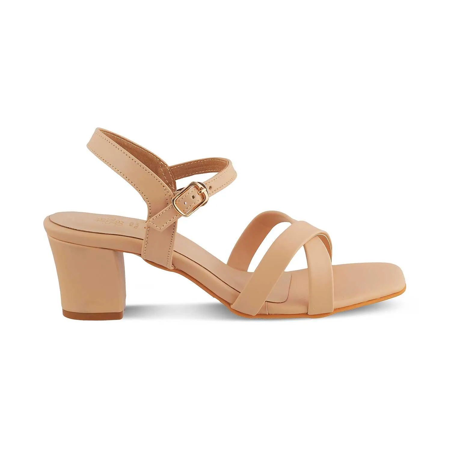 The Roche Beige Women's Dress Block Heel Sandals Tresmode