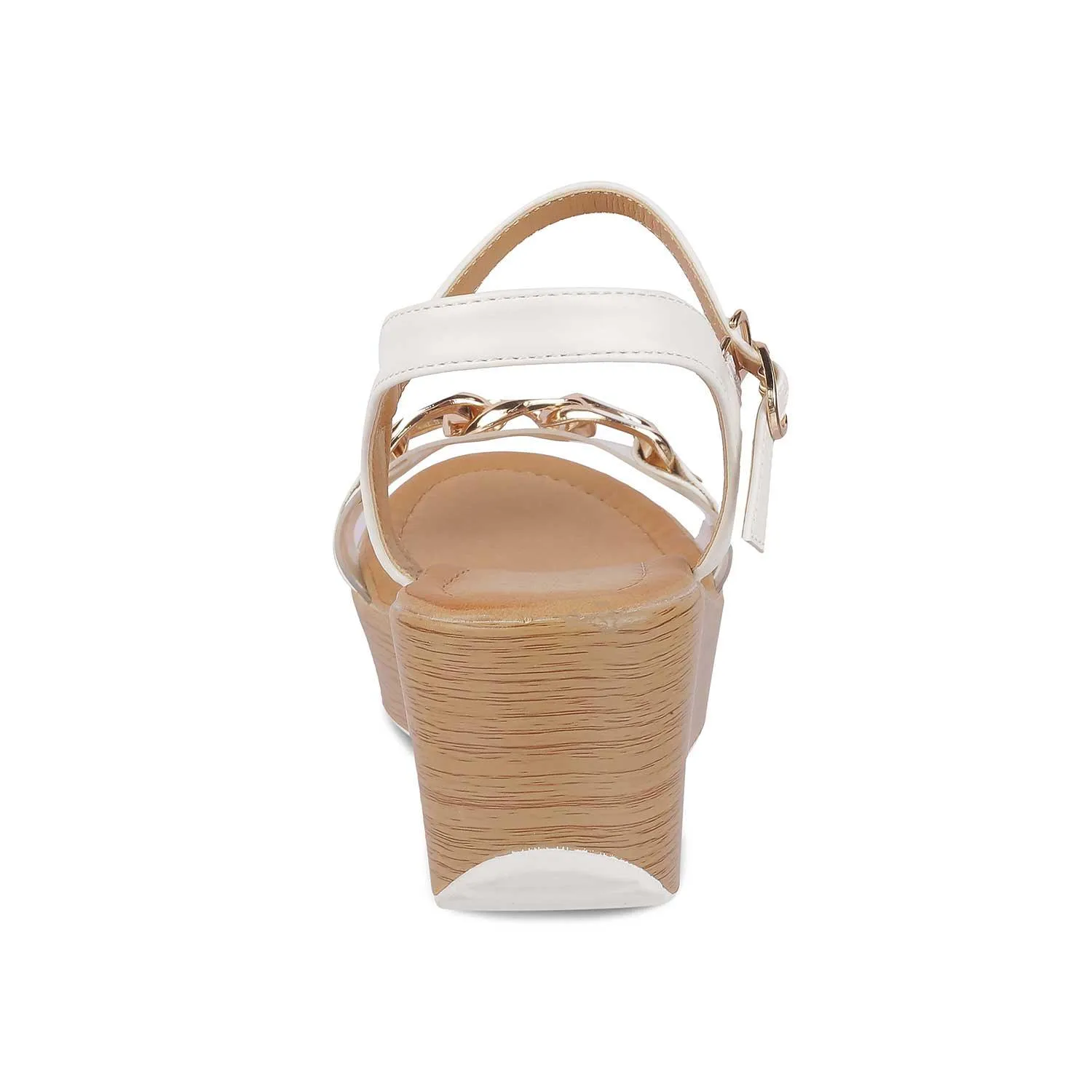 Tresmode Trwedge White Women's Dress Wedge Sandals