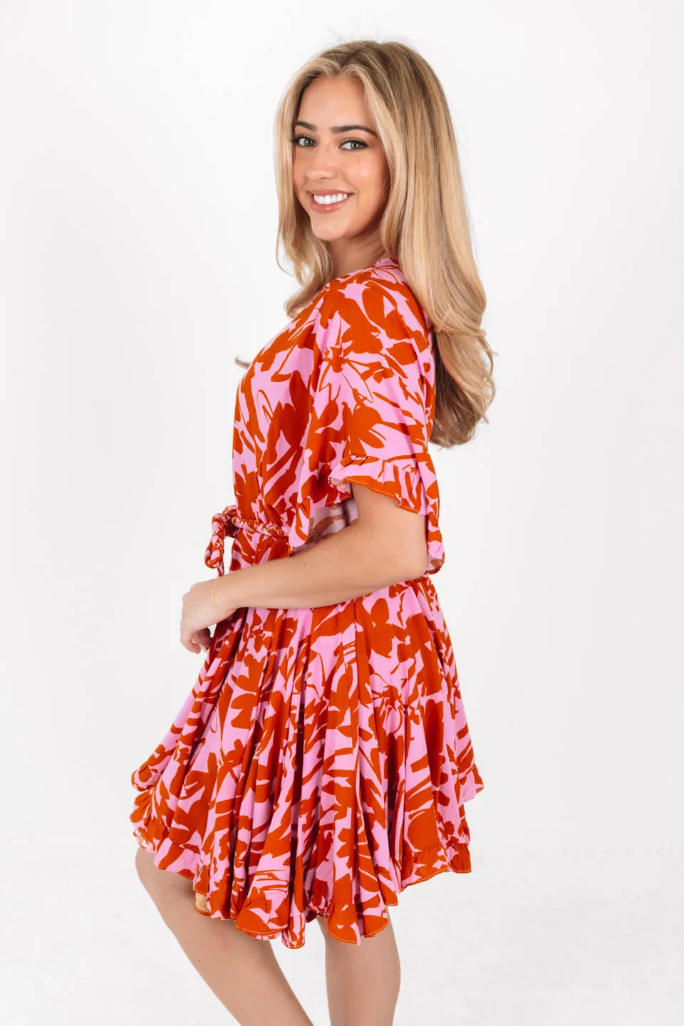 Tropical Treat Dress - Pink/Orange