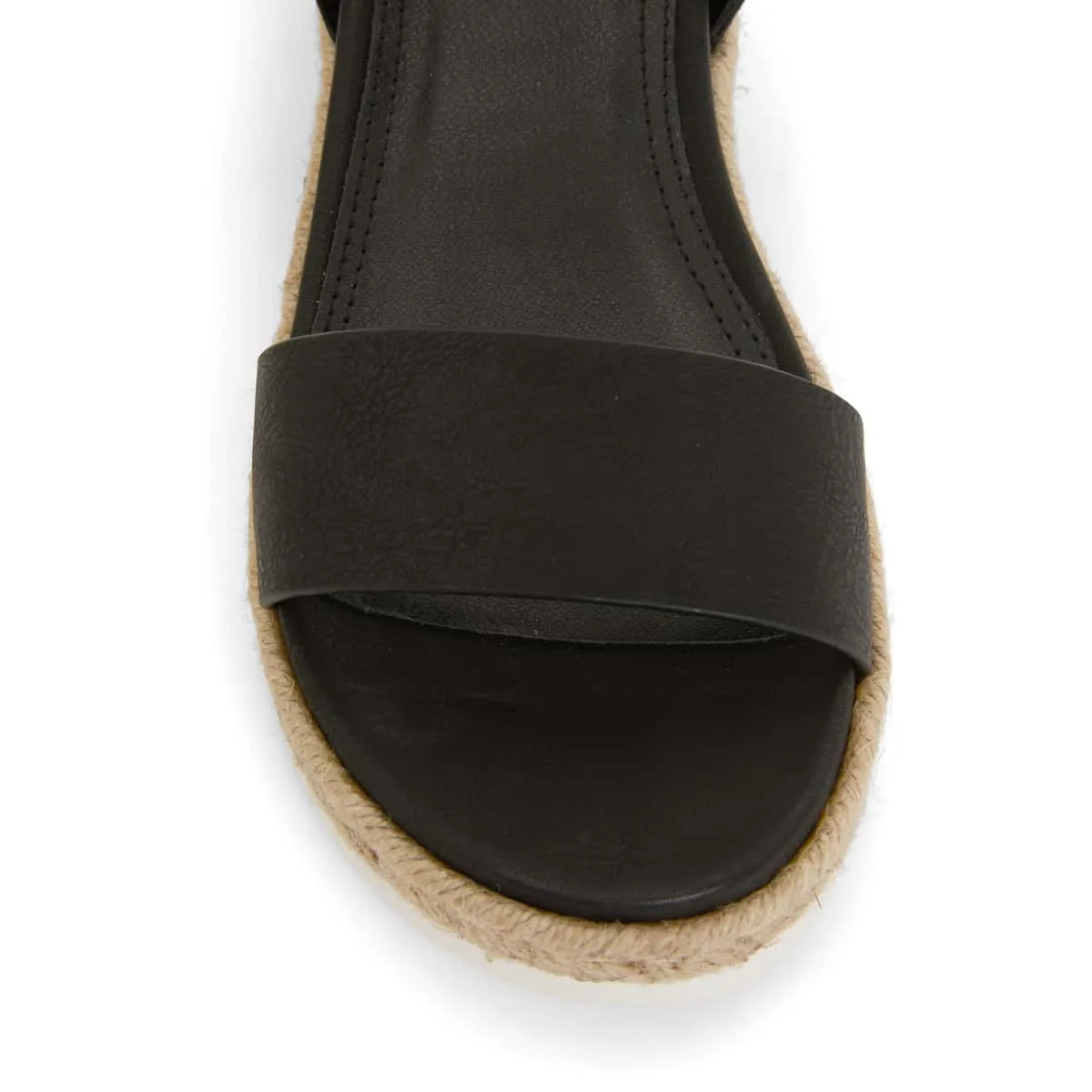 Wander Espadrille in Black Smooth