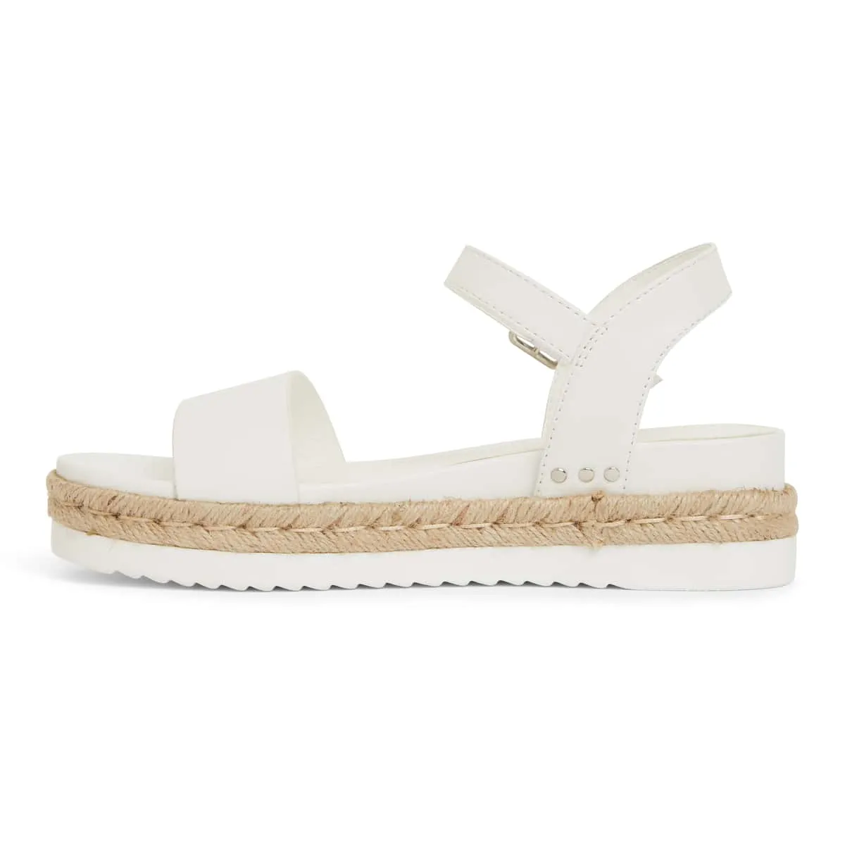 Wander Espadrille in White Smooth