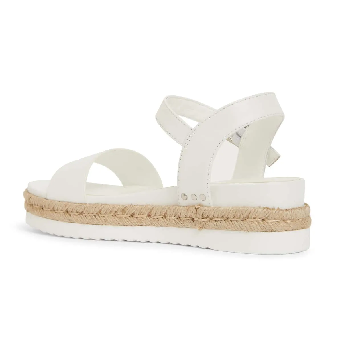 Wander Espadrille in White Smooth