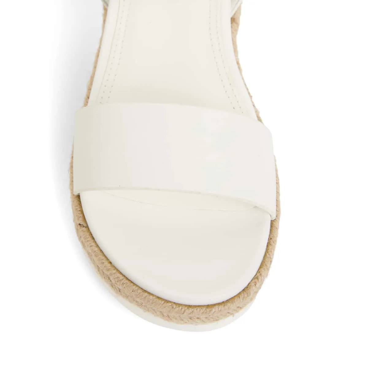 Wander Espadrille in White Smooth