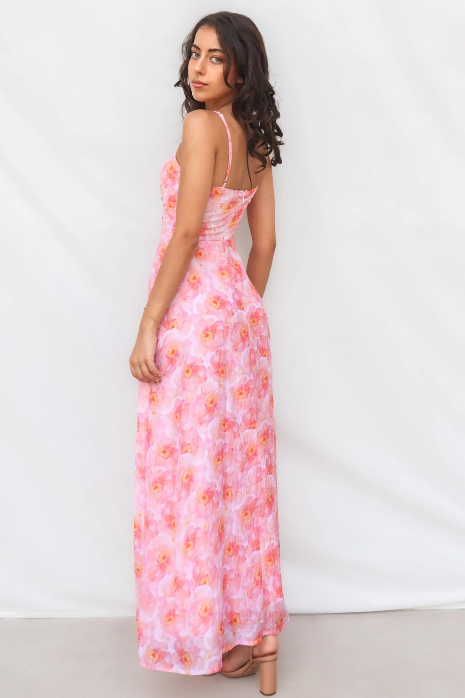 Watson Maxi Dress - Orange Floral