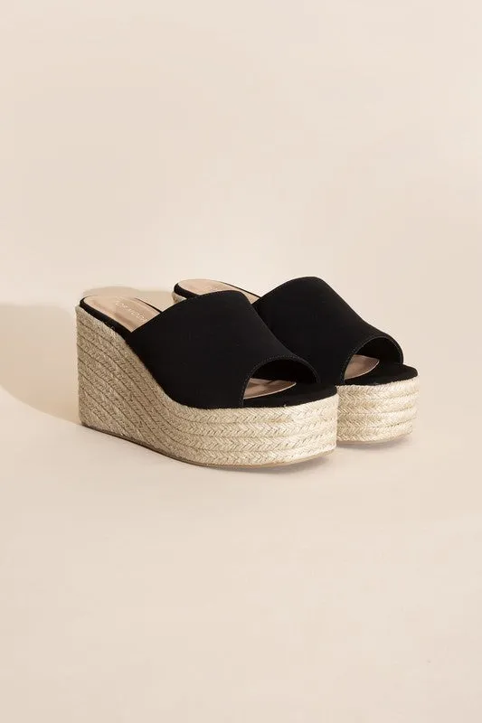 WEBSTER Platform Wedge Slide Heels