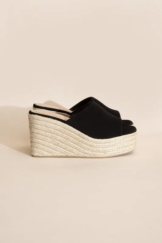 WEBSTER Platform Wedge Slide Heels