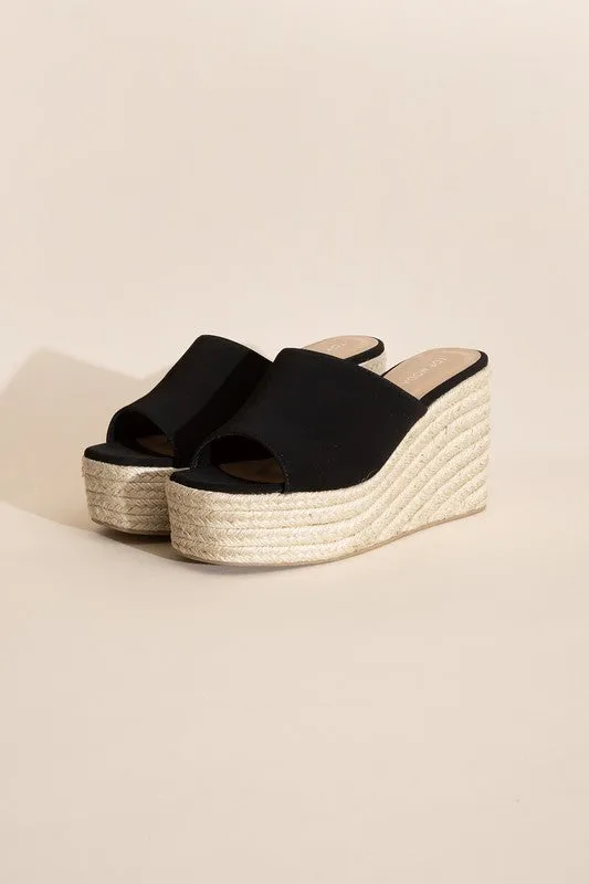 WEBSTER Platform Wedge Slide Heels