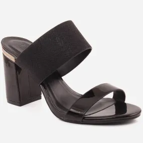 Women "Elle" glossy slip on sandals