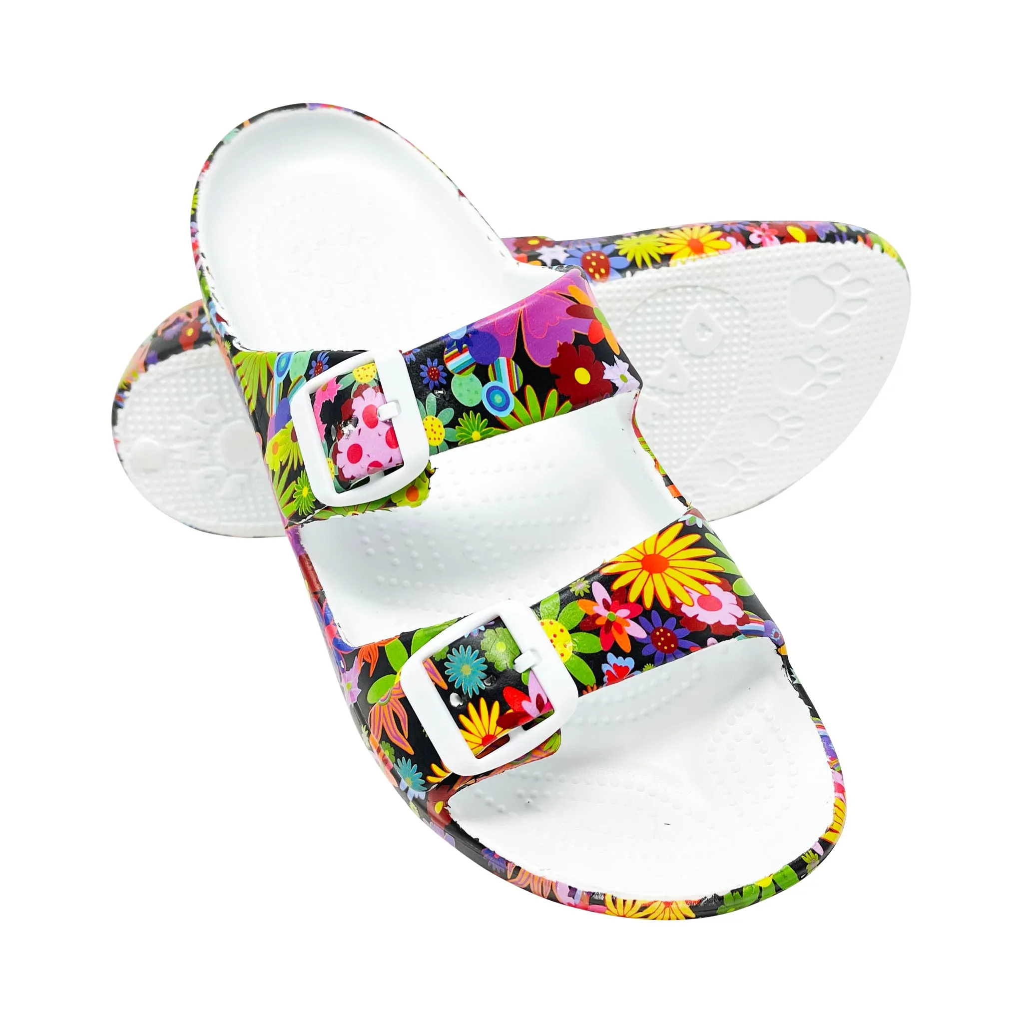 Women's PAW Print Adjustable 2-Strap Sandals